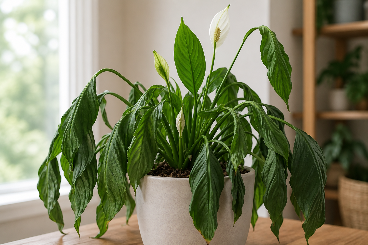 Why Is My Peace Lily Drooping? plant symptom example