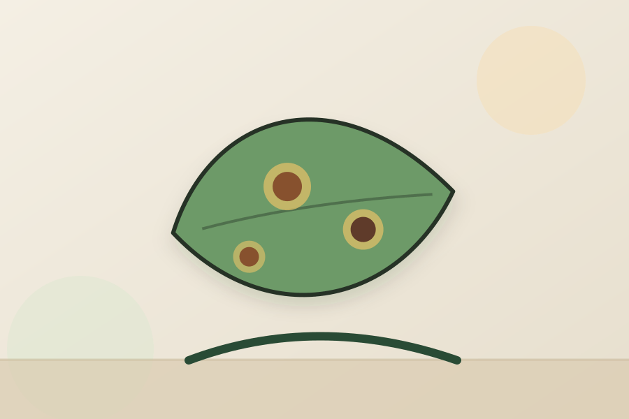Fiddle Leaf Fig Brown Spots illustration