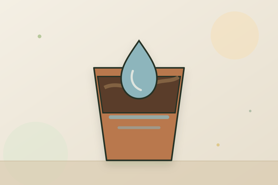 Overwatered Plant Signs illustration